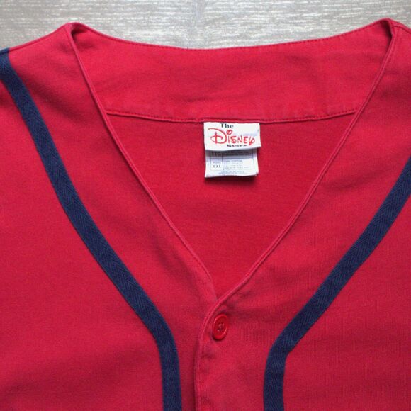 Vintage Disney Store Jersey Mens 2XL Red Mickey Mouse Baseball 1928 League - Picture 3 of 5